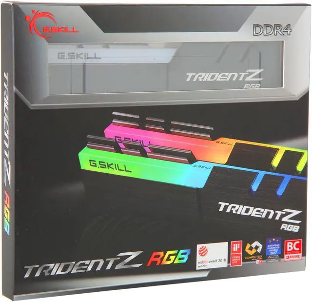 Alt view image 5 of 5 - G.SKILL Trident Z RGB (For AMD) 16GB (2 x 8GB) 288-Pin PC RAM DDR4 3200 (PC4 25600) Desktop Memory Model F4-3200C16D-16GTZRX