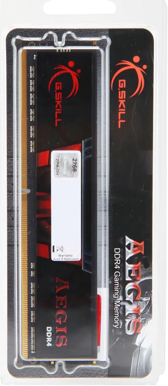 Alt view image 3 of 5 - G.SKILL Aegis 16GB DDR4 2666 (PC4 21300) Desktop Memory Model F4-2666C19S-16GIS