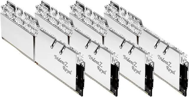 Alt view image 3 of 5 - G.SKILL Trident Z Royal Series 32GB (4 x 8GB) 288-Pin RGB DDR4 SDRAM DDR4 3200 (PC4 25600) Desktop Memory Model F4-3200C14Q-32GTRS