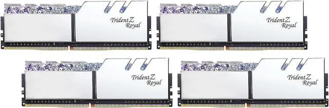 Alt view image 2 of 5 - G.SKILL Trident Z Royal Series 64GB (4 x 16GB) 288-Pin RGB DDR4 SDRAM DDR4 3200 (PC4 25600) Desktop Memory Model F4-3200C14Q-64GTRS