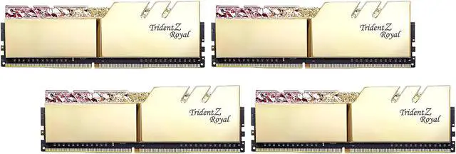 Alt view image 2 of 5 - G.SKILL Trident Z Royal Series 64GB (4 x 16GB) 288-Pin RGB DDR4 SDRAM DDR4 3200 (PC4 25600) Desktop Memory Model F4-3200C14Q-64GTRG