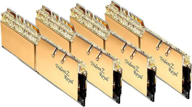 Alt view image 3 of 5 - G.SKILL Trident Z Royal Series 64GB (4 x 16GB) 288-Pin RGB DDR4 SDRAM DDR4 3200 (PC4 25600) Desktop Memory Model F4-3200C14Q-64GTRG