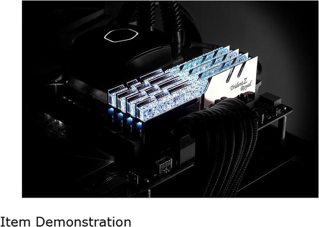 G.SKILL F4-3600C16Q-32GTZR 32 GB (8 GB x 4) Trident Z RGB Series DDR4 3600  MHz Dual Channel Memory Kit - Black with Full Length RGB LED Light bar at
