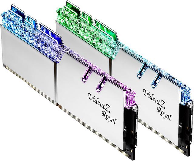 G.SKILL Trident Z Royal Series 16GB (2 x 8GB) 288-Pin PC RAM DDR4 3600 (PC4  28800) Desktop Memory Model F4-3600C18D-16GTRS