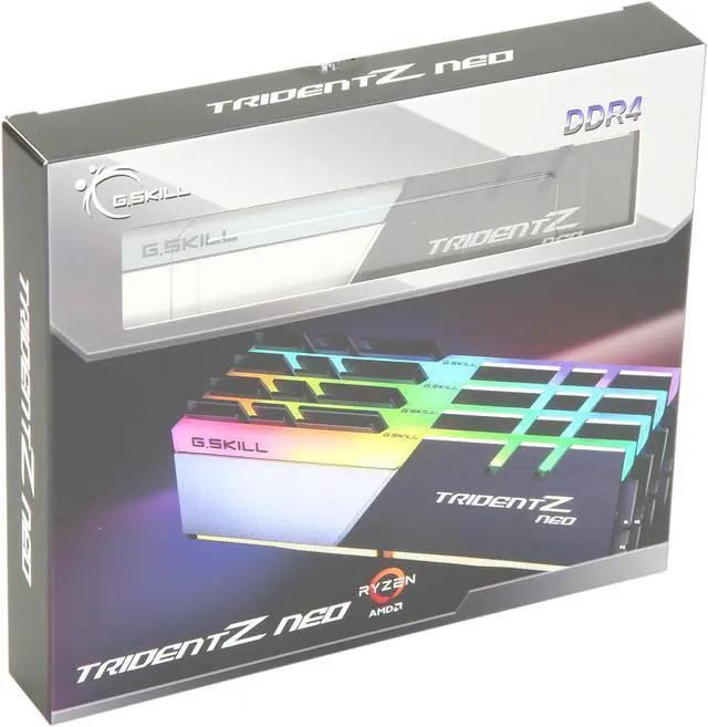 Alt view image 2 of 2 - G.SKILL Trident Z Neo (For AMD Ryzen) Series 32GB (4 x 8GB) 288-Pin RGB DDR4 SDRAM DDR4 3600 (PC4 28800) Desktop Memory Model F4-3600C16Q-32GTZNC