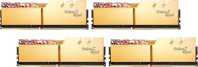 G.SKILL Trident Z Royal Series 32GB (4 x 8GB) 288-Pin PC RAM DDR4 3600 (PC4  28800) Desktop Memory Model F4-3600C14Q-32GTRGB