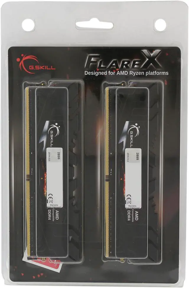 Alt view image 2 of 2 - G.SKILL Flare X Series 32GB (2 x 16GB) DDR4 3200 (PC4 25600) Desktop Memory Model F4-3200C14D-32GFX