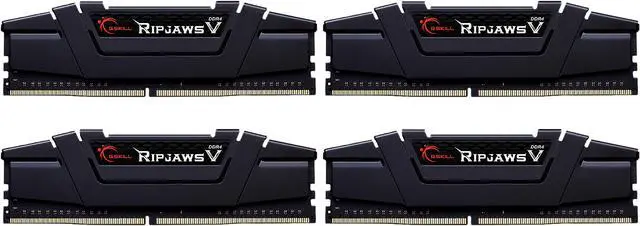 Main image of G.SKILL Ripjaws V Series 64GB (4 x 16GB) 288-Pin PC RAM DDR4 3600 (PC4 28800) Desktop Memory Model F4-3600C16Q-64GVKC
