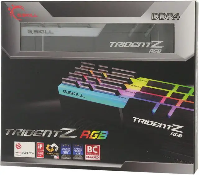 Alt view image 5 of 5 - G.SKILL TridentZ RGB Series 32GB (4 x 8GB) 288-Pin PC RAM DDR4 3600 (PC4 28800) Desktop Memory Model F4-3600C18Q-32GTZR
