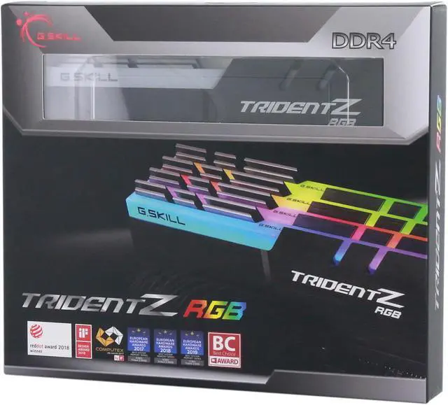 Alt view image 5 of 5 - G.SKILL TridentZ RGB Series 32GB (4 x 8GB) 288-Pin PC RAM DDR4 4000 (PC4 32000) Desktop Memory Model F4-4000C15Q-32GTZR
