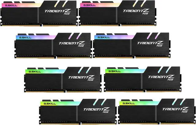 Main image of G.SKILL TridentZ RGB Series 256GB (8 x 32GB) 288-Pin PC RAM DDR4 2666 (PC4 21300) Desktop Memory Model F4-2666C18Q2-256GTZR