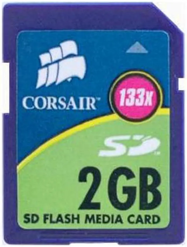 Main image of CORSAIR 2GB Secure Digital (SD) Flash Card Model CMFSD133-2GB