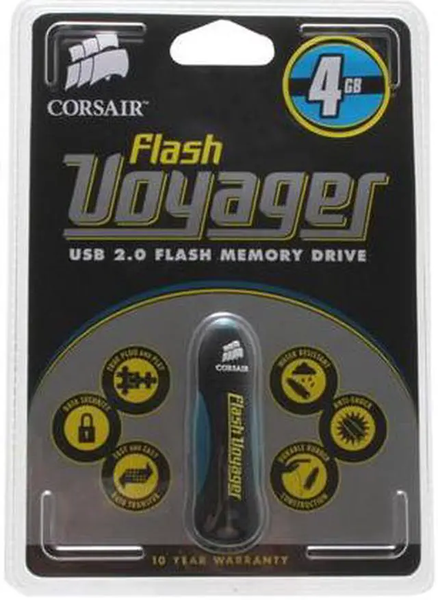 Alt view image 3 of 3 - CORSAIR Flash Voyager 4GB Flash Drive (USB2.0 Portable) CMFUSB2.0-4GB