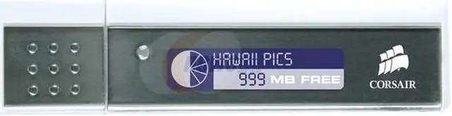 Main image of CORSAIR 1GB Flash Drive (USB2.0 Portable) w/ Bi-stable Cholesteric Display (BCD) CMFUSBREADOUT-1GB