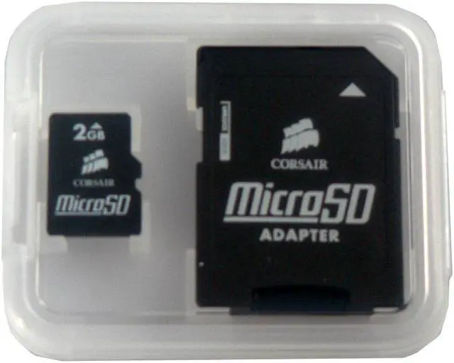 Main image of CORSAIR 2GB MicroSD Flash Card Model CMFSDMICRO-2GB