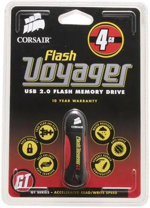 Alt view image 2 of 2 - CORSAIR Flash Voyager GT 4GB Flash Drive (USB2.0 Portable) CMFUSB2.0-4GBGT