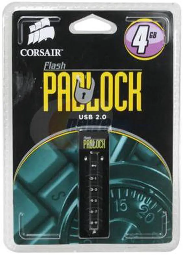 Alt view image 2 of 2 - CORSAIR padlock 4GB Flash Drive (USB2.0 Portable) CMFUSBPADLOCK-4GB