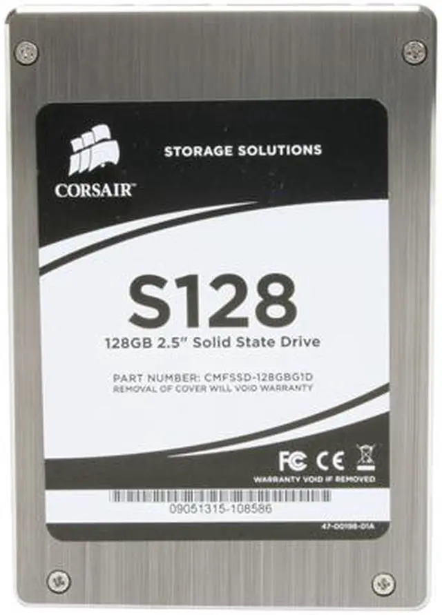 Alt view image 6 of 7 - Corsair 2.5" 128GB SATA II MLC Internal Solid State Drive (SSD) CMFSSD-128GBG1D