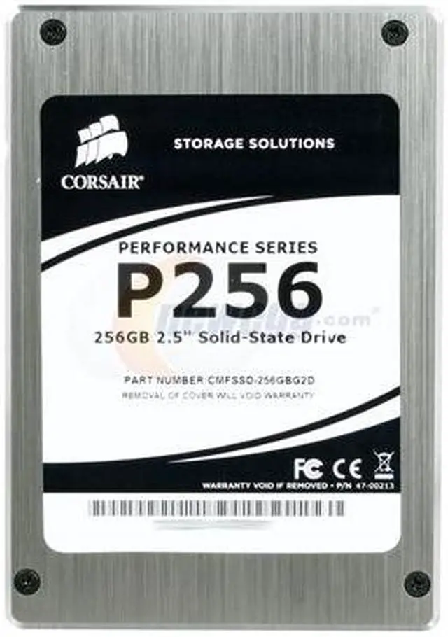 Alt view image 2 of 5 - Corsair P256 2.5" 256GB SATA II MLC Internal Solid State Drive (SSD) CMFSSD-256GBG2D