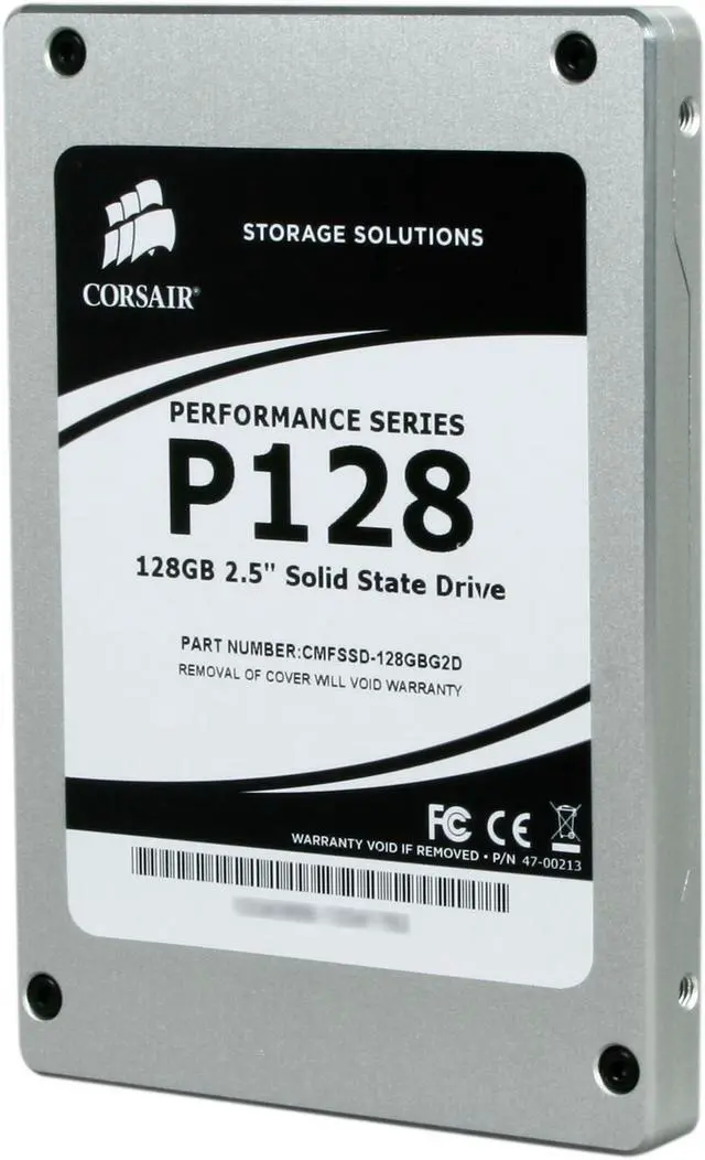Alt view image 2 of 6 - Corsair P128 2.5" 128GB SATA II MLC Internal Solid State Drive (SSD) CMFSSD-128GBG2D