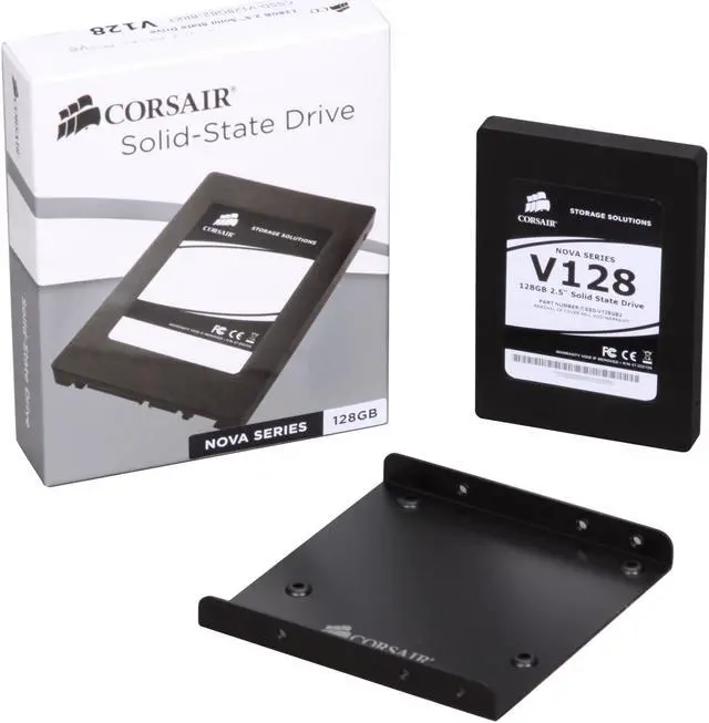 Alt view image 6 of 6 - Corsair Nova Series 2.5" 128GB SATA II MLC Internal Solid State Drive (SSD) CSSD-V128GB2-BRKT