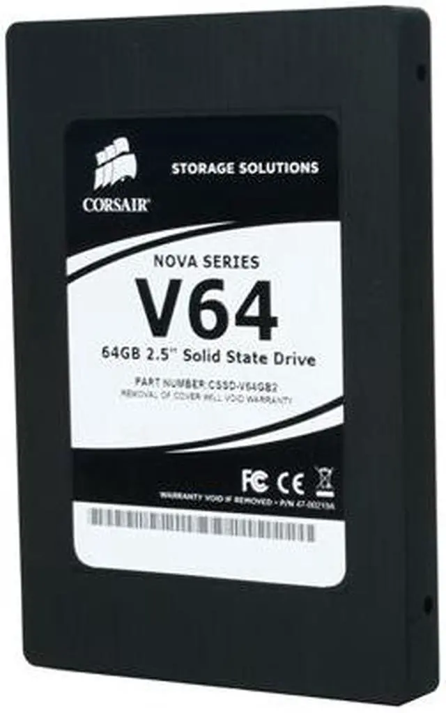 Alt view image 2 of 6 - Corsair Nova Series 2.5" 64GB SATA II MLC Internal Solid State Drive (SSD) CSSD-V64GB2-BRKT
