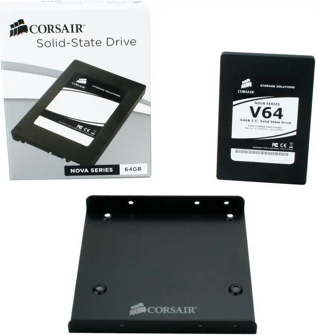 Alt view image 6 of 6 - Corsair Nova Series 2.5" 64GB SATA II MLC Internal Solid State Drive (SSD) CSSD-V64GB2-BRKT