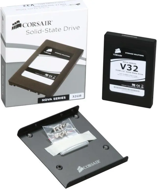 Alt view image 6 of 6 - Corsair Nova 2.5" 32GB SATA II Internal Solid State Drive (SSD) CSSD-V32GB2-BRKT