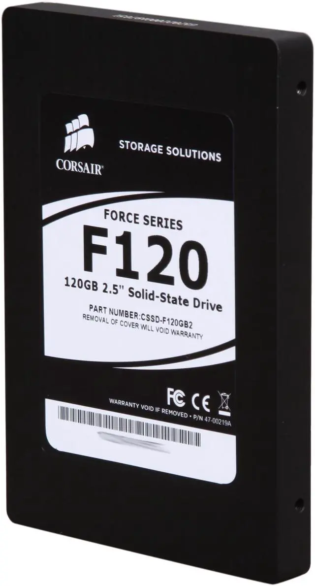 Alt view image 2 of 6 - Corsair Force 2.5" 120GB SATA II MLC Internal Solid State Drive (SSD) CSSD-F120GB2-BRKT
