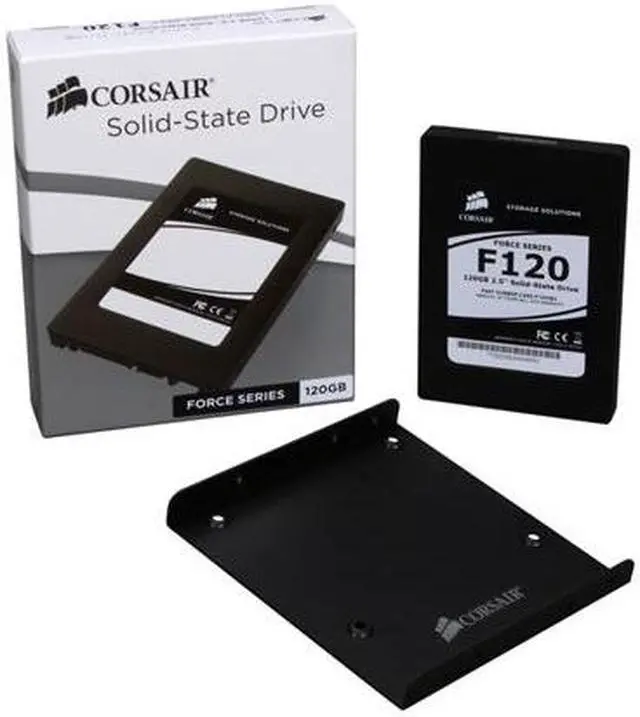 Alt view image 6 of 6 - Corsair Force 2.5" 120GB SATA II MLC Internal Solid State Drive (SSD) CSSD-F120GB2-BRKT