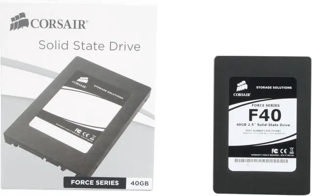 Alt view image 5 of 5 - Corsair Force F40 CSSD-F40GB2 2.5" 40GB SATA II MLC Internal Solid State Drive (SSD)