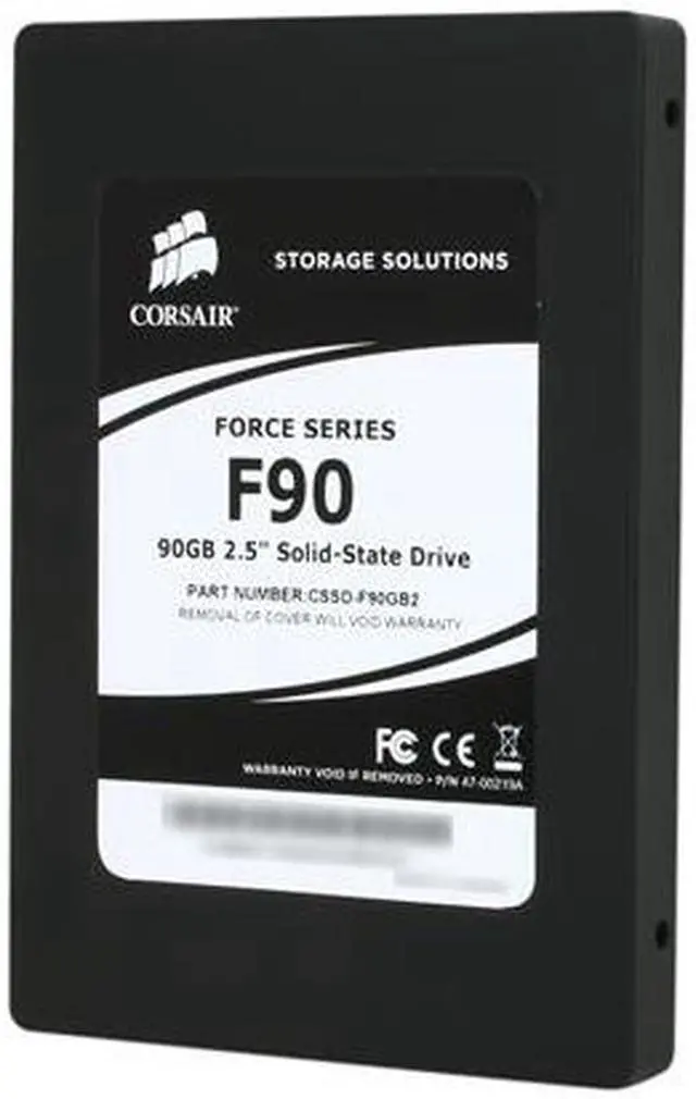 Alt view image 2 of 4 - Corsair Force 2.5" 90GB SATA II MLC Internal Solid State Drive (SSD) CSSD-F90GB2-BRKT