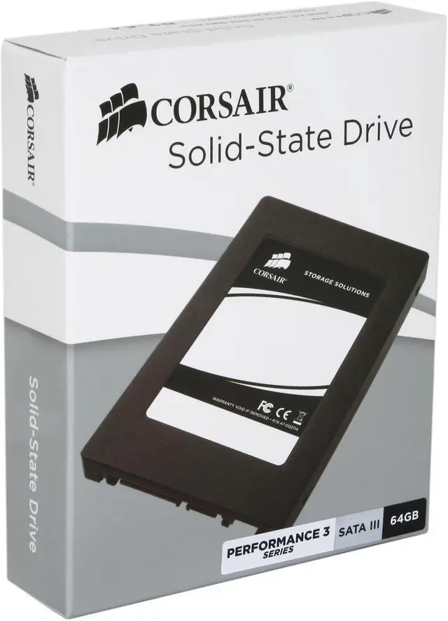 Main image of Corsair Performance 3 Series 2.5" 64GB SATA III MLC Internal Solid State Drive (SSD) CSSD-P364GB2-BRKT
