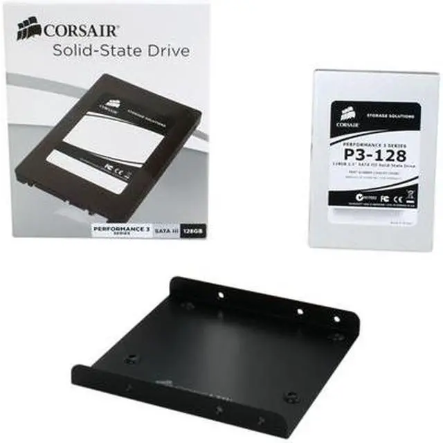 Alt view image 6 of 6 - Corsair Performance 3 Series 2.5" 128GB SATA III MLC Internal Solid State Drive (SSD) CSSD-P3128GB2-BRKT