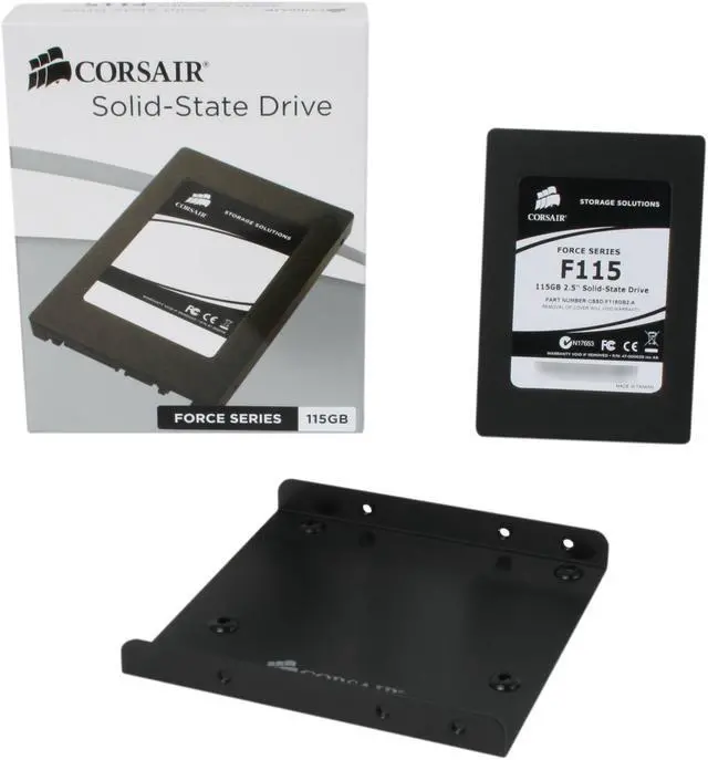 Alt view image 6 of 6 - Corsair Force 2.5" 115GB SATA II MLC Internal Solid State Drive (SSD) CSSD-F115GB2-BRKT-A