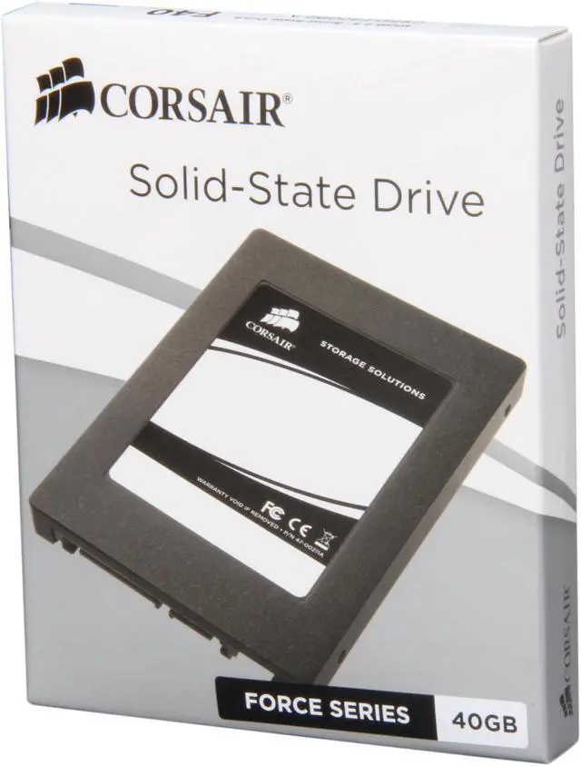 Main image of Corsair Force 2.5" 40GB SATA II MLC Internal Solid State Drive (SSD) CSSD-F40GB2-A
