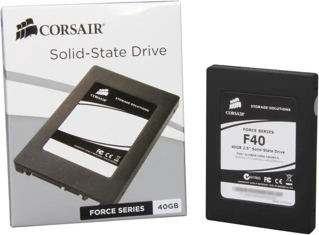 Alt view image 6 of 6 - Corsair Force 2.5" 40GB SATA II MLC Internal Solid State Drive (SSD) CSSD-F40GB2-A