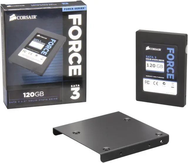 Alt view image 6 of 6 - Corsair Force Series 3 2.5" 120GB SATA III Internal Solid State Drive (SSD) CSSD-F120GB3-BK
