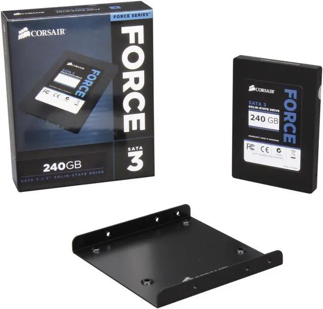Alt view image 5 of 5 - Corsair Force Series 3 2.5" 240GB SATA III Internal Solid State Drive (SSD) CSSD-F240GB3-BK