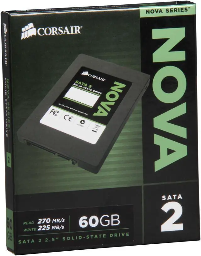 Main image of Corsair Nova Series 2 2.5" 60GB SATA II Internal Solid State Drive (SSD) CSSD-V60GB2