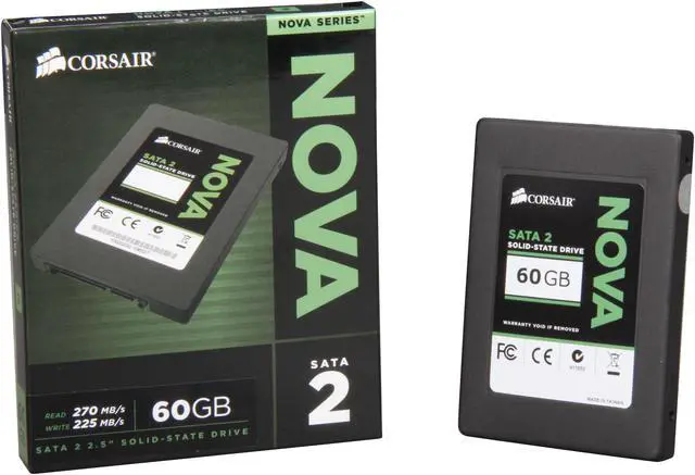 Alt view image 6 of 6 - Corsair Nova Series 2 2.5" 60GB SATA II Internal Solid State Drive (SSD) CSSD-V60GB2