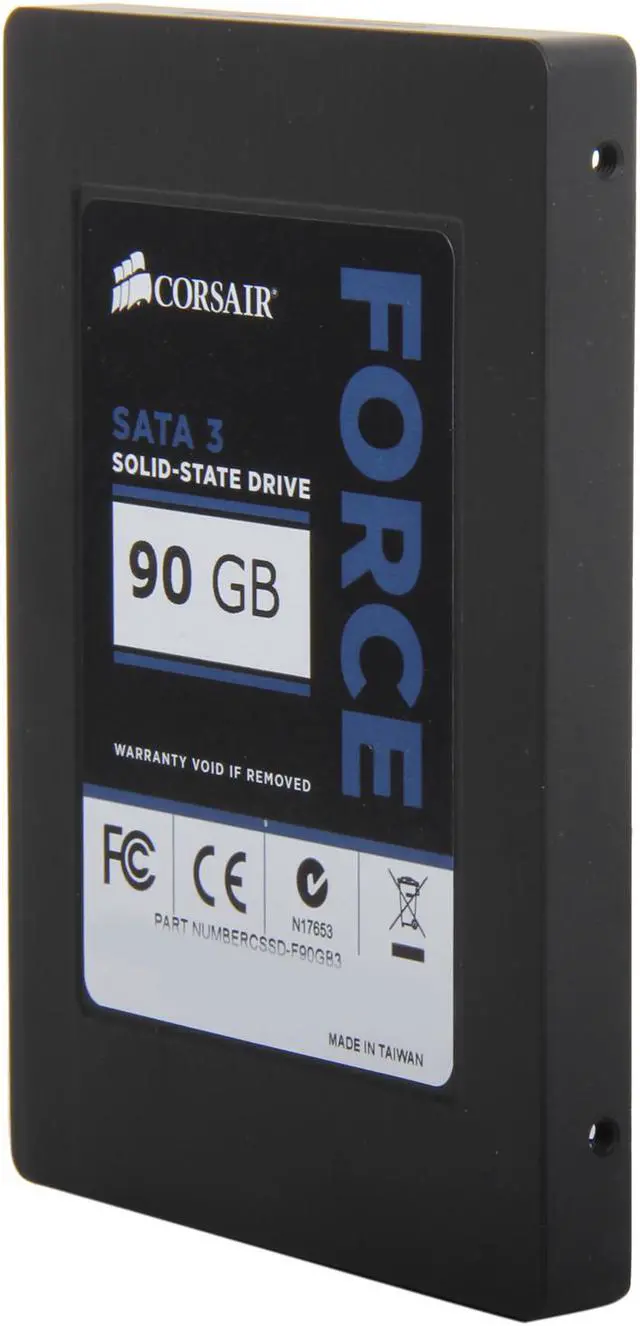 Alt view image 2 of 6 - Corsair Force Series 3 2.5" 90GB SATA III Internal Solid State Drive (SSD) CSSD-F90GB3-BK