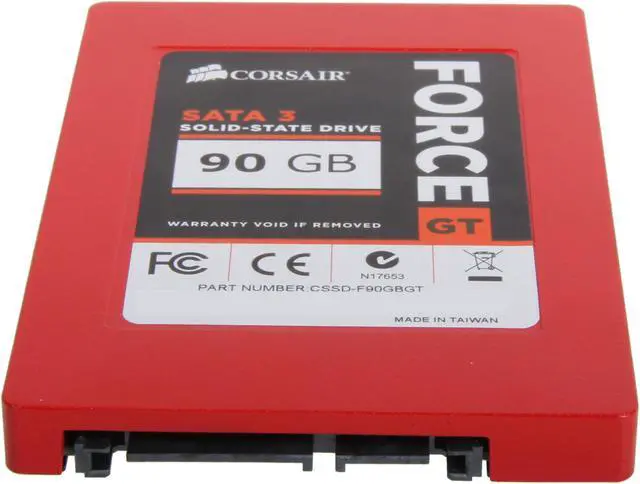 Alt view image 4 of 6 - Corsair Force Series GT 2.5" 90GB SATA III Internal Solid State Drive (SSD) CSSD-F90GBGT-BK
