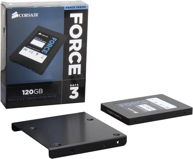 Alt view image 5 of 5 - Corsair Force Series 3 2.5" 120GB SATA III Internal Solid State Drive (SSD) CSSD-F120GB3A-BK