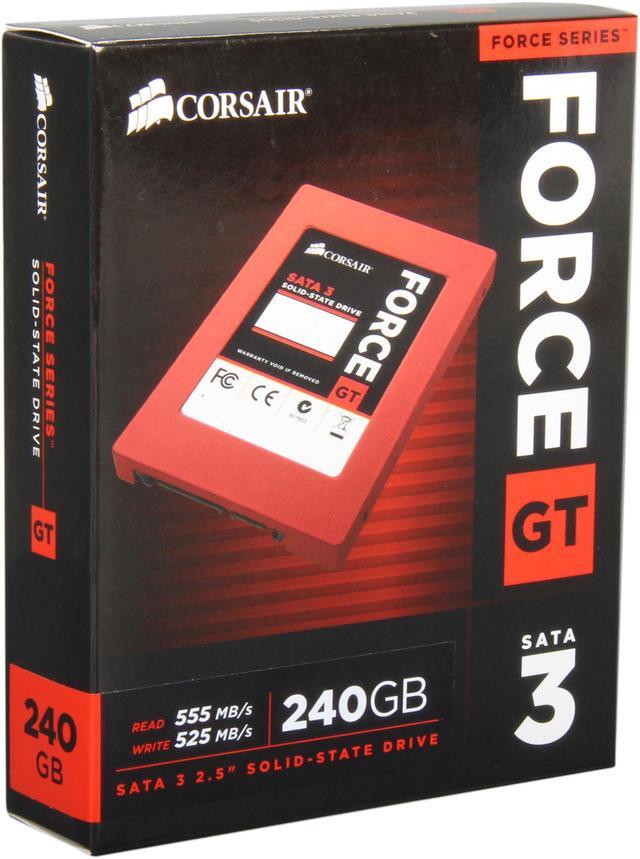 Alt view image 7 of 6 - Corsair Force Series GT 2.5" 240GB SATA III MLC Internal Solid State Drive (SSD) CSSD-F240GBGT-BK