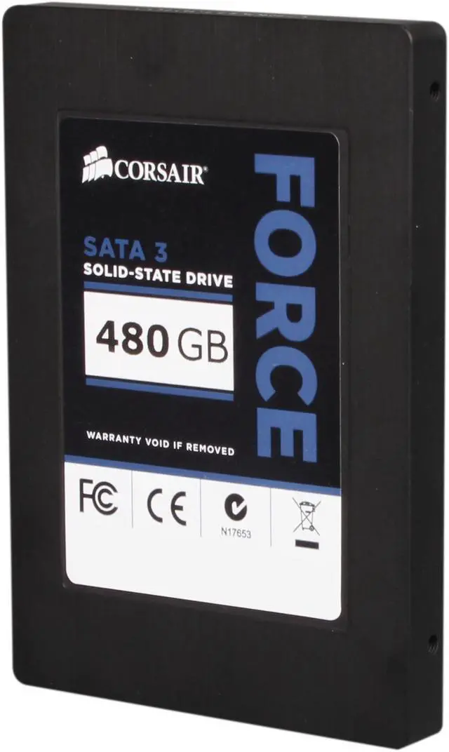 Alt view image 2 of 6 - Corsair Force Series 3 2.5" 480GB SATA III Internal Solid State Drive (SSD) CSSD-F480GB3-BK