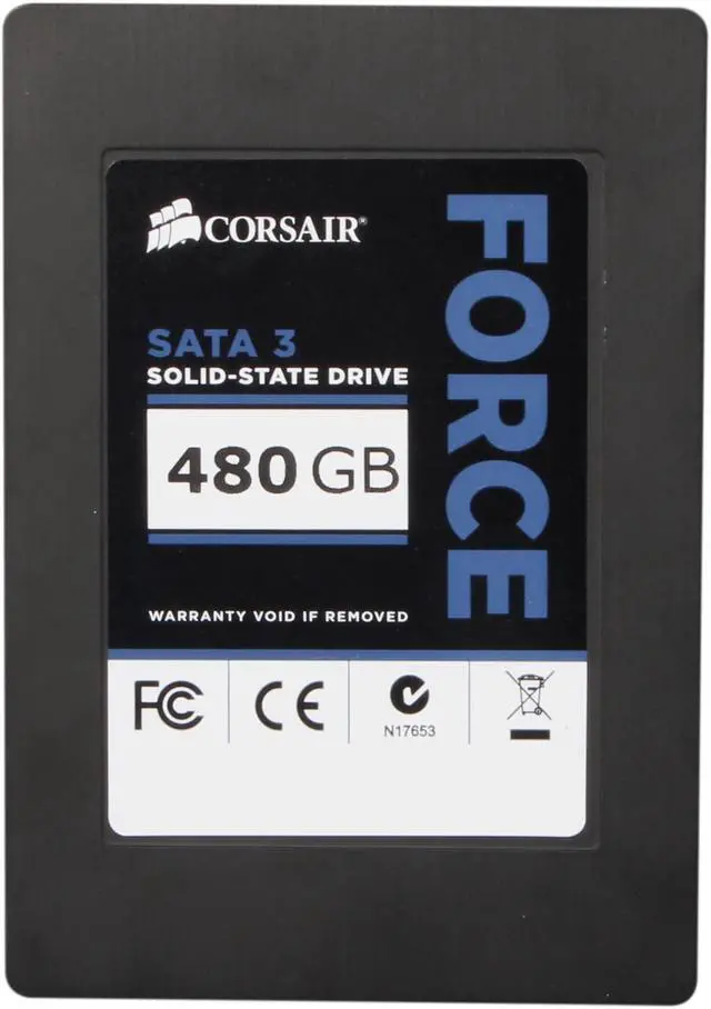 Alt view image 3 of 6 - Corsair Force Series 3 2.5" 480GB SATA III Internal Solid State Drive (SSD) CSSD-F480GB3-BK