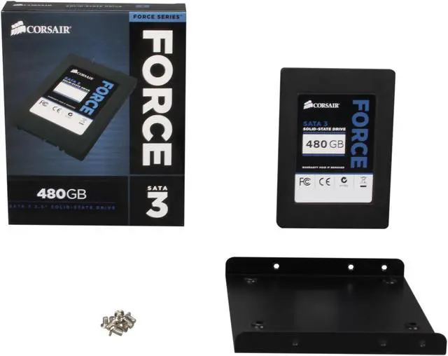 Alt view image 6 of 6 - Corsair Force Series 3 2.5" 480GB SATA III Internal Solid State Drive (SSD) CSSD-F480GB3-BK