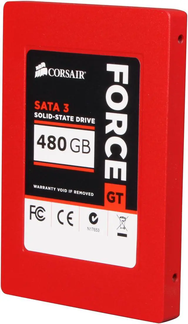 Alt view image 2 of 6 - Corsair Force Series GT 2.5" 480GB SATA III Internal Solid State Drive (SSD) CSSD-F480GBGT-BK