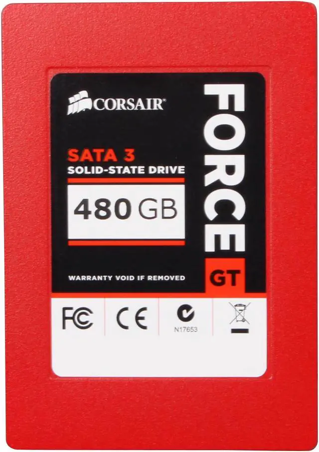 Alt view image 3 of 6 - Corsair Force Series GT 2.5" 480GB SATA III Internal Solid State Drive (SSD) CSSD-F480GBGT-BK